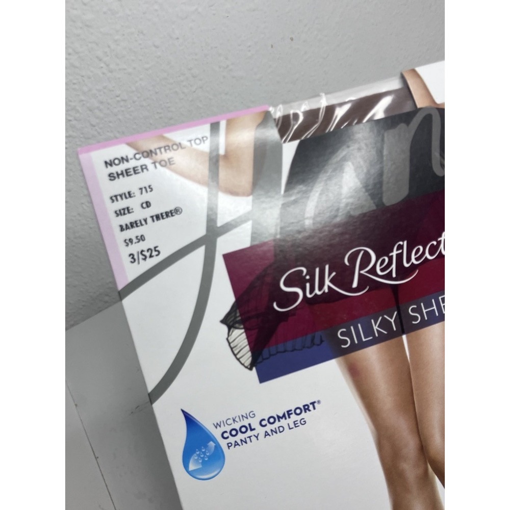 Silk Reflections Silky Sheer Pantyhose Size CD Color Barely There 2016 - Picture 2 of 5